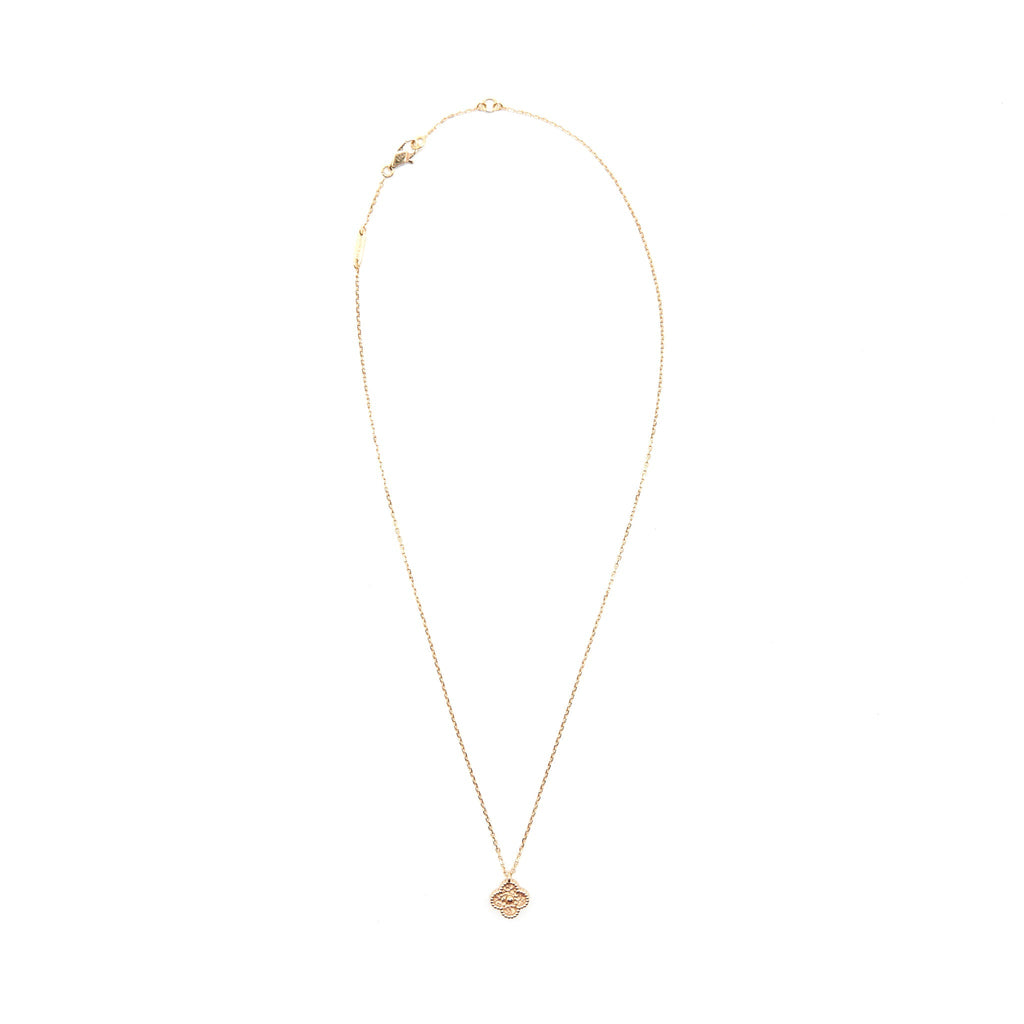 VAN CLEEF & ARPLES SWEET ALHAMBRA ROSE GOLD PENDANT