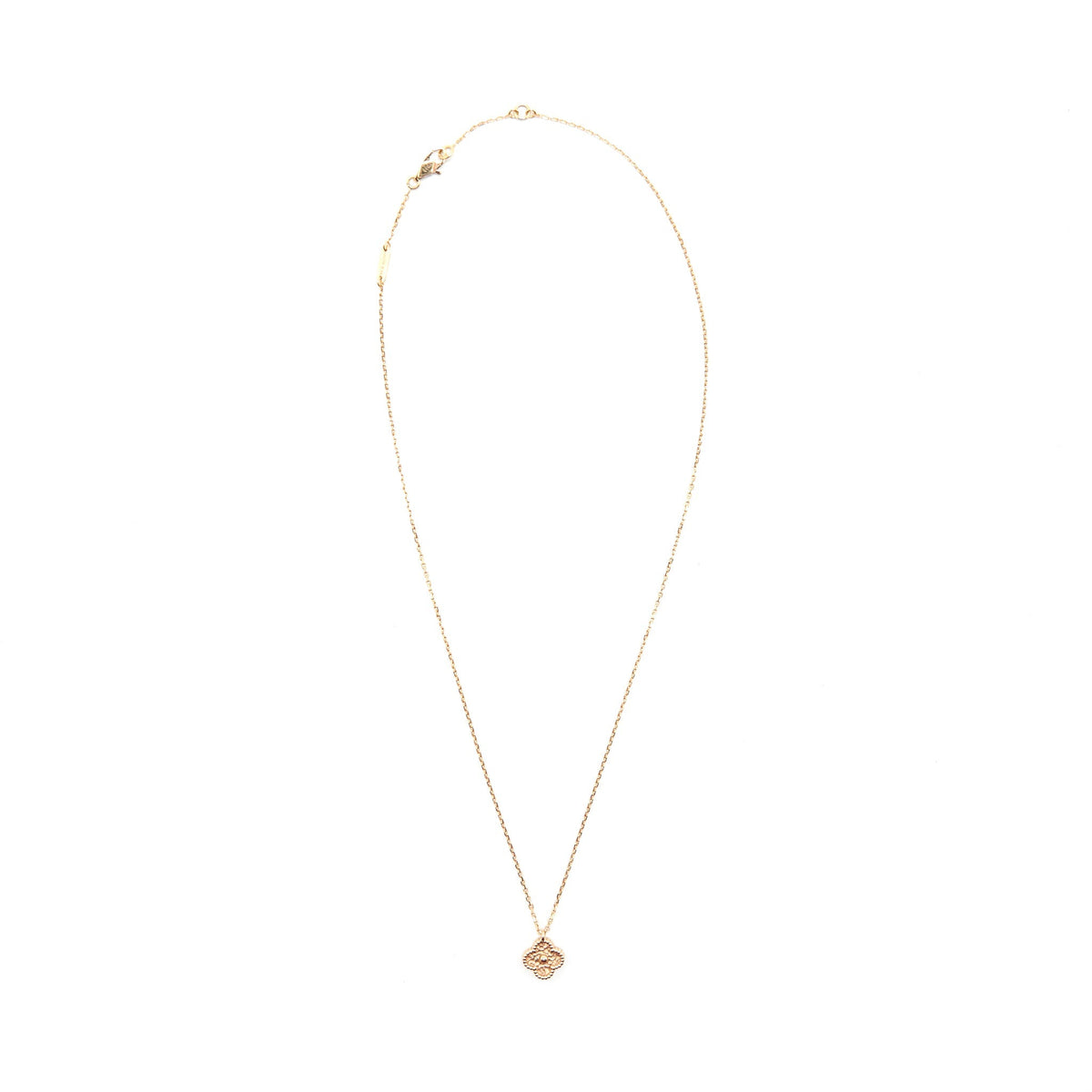 VAN CLEEF & ARPLES SWEET ALHAMBRA ROSE GOLD PENDANT