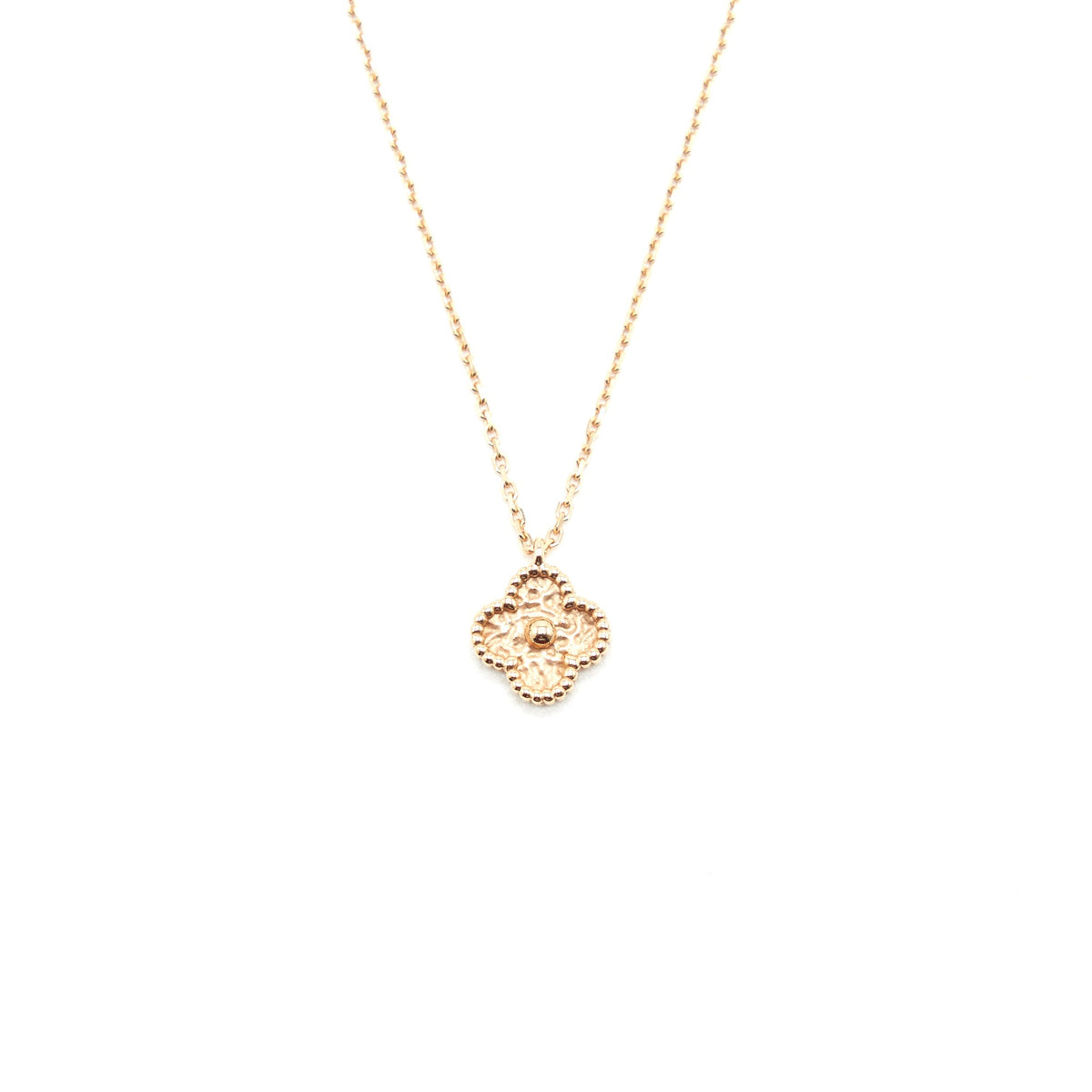 VAN CLEEF & ARPLES SWEET ALHAMBRA ROSE GOLD PENDANT