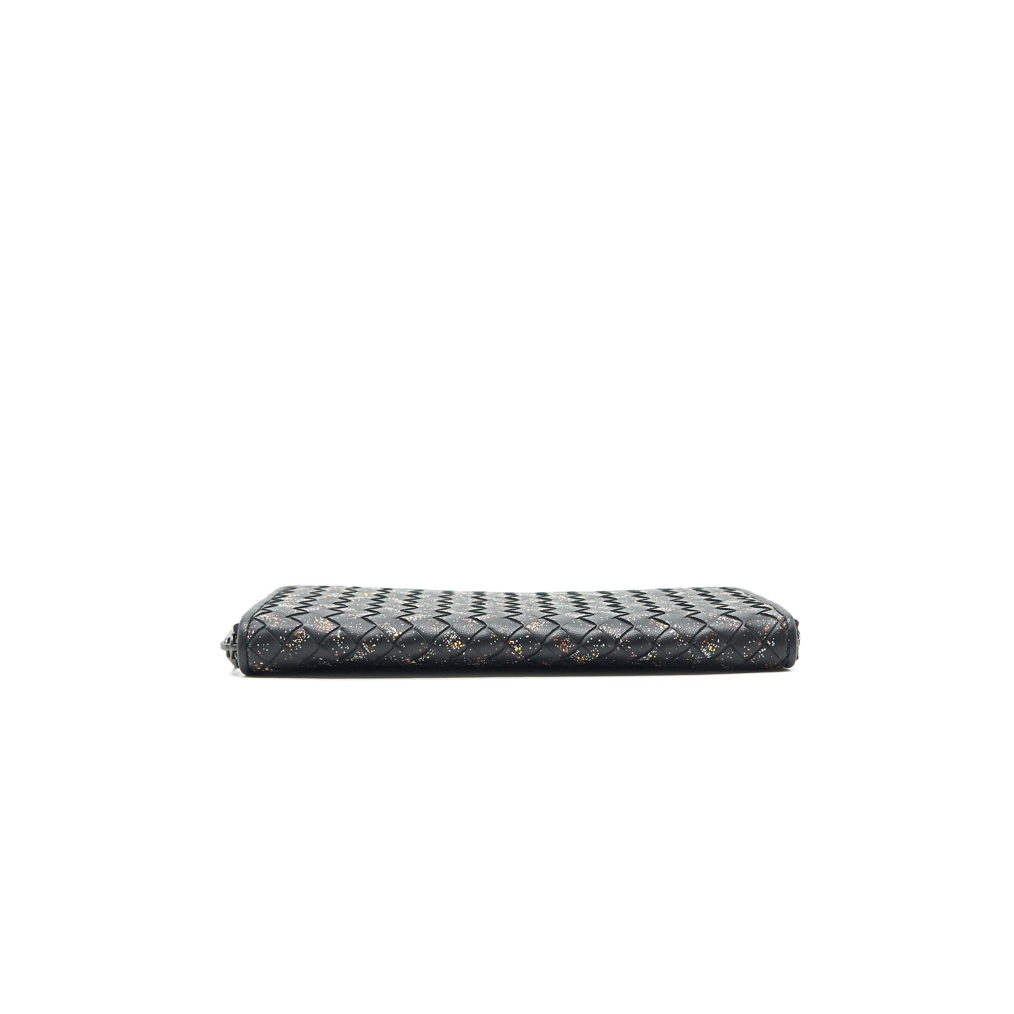 bottega-veneta-mens-zip-around-wallet-black