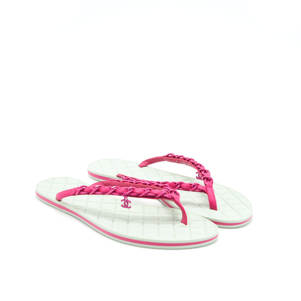 chanel-size-38-5-slipper-mint-green-pink