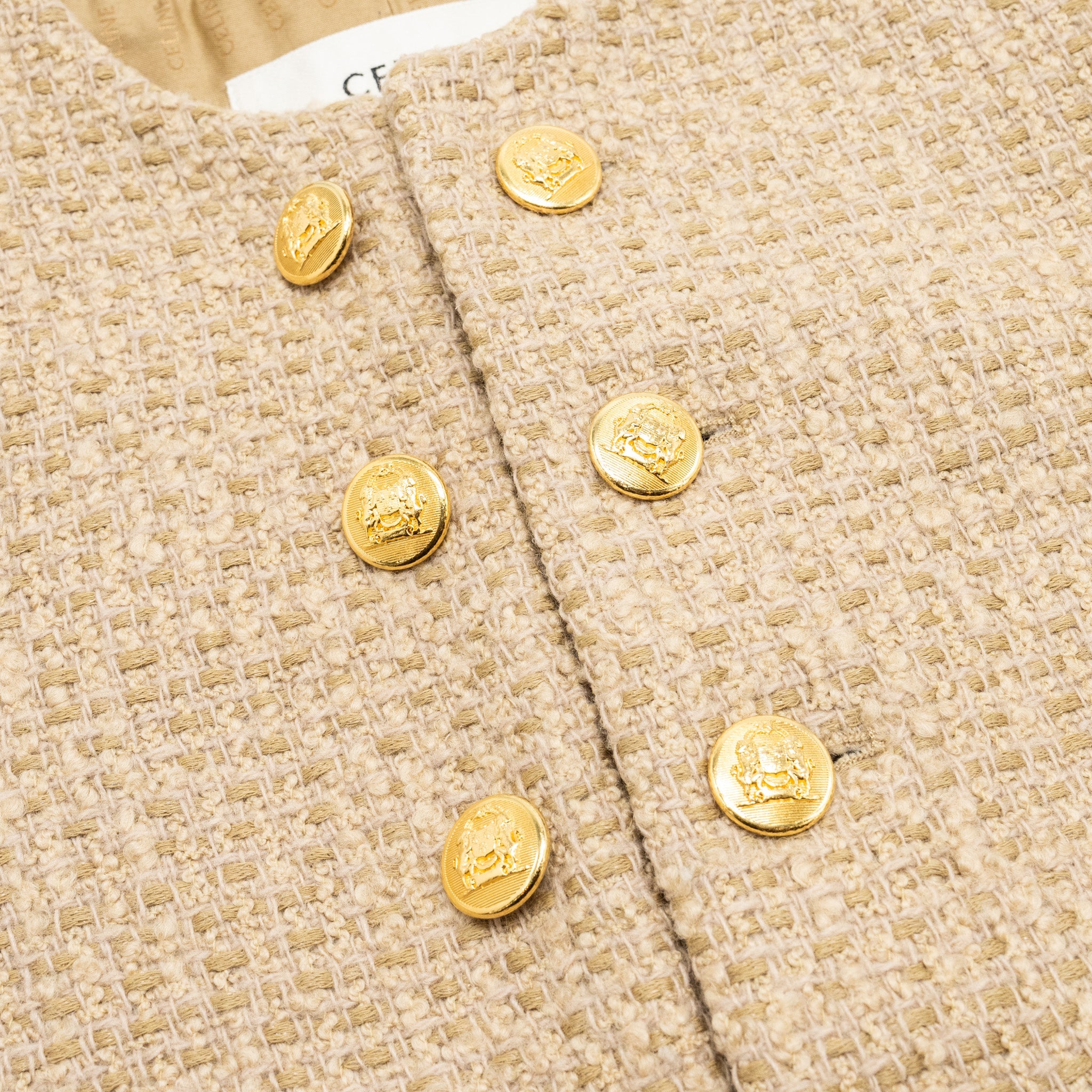 celine-size-34-chasseur-jacket-in-braided-boucle-tweed-corde-beige