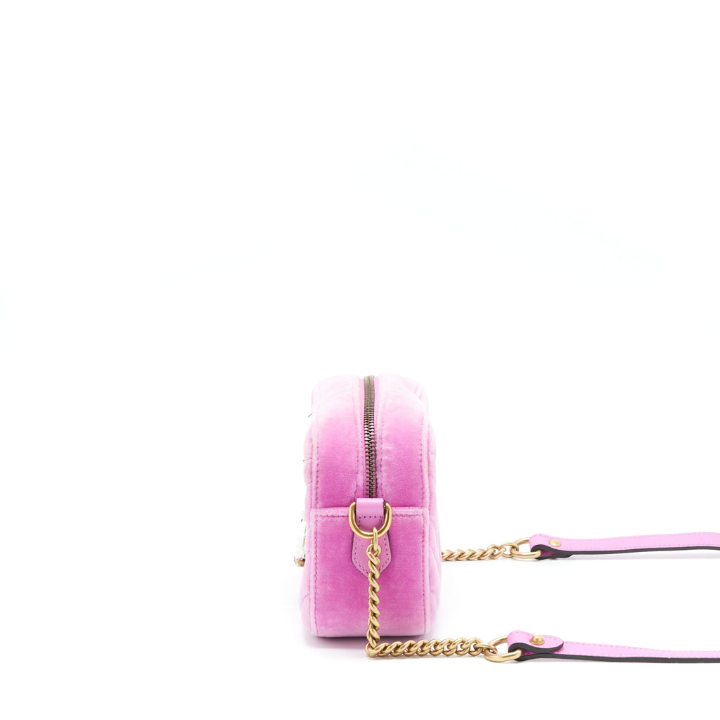 gucci-gg-marmont-camera-bag-velvet-pink-with-crystal-ghw