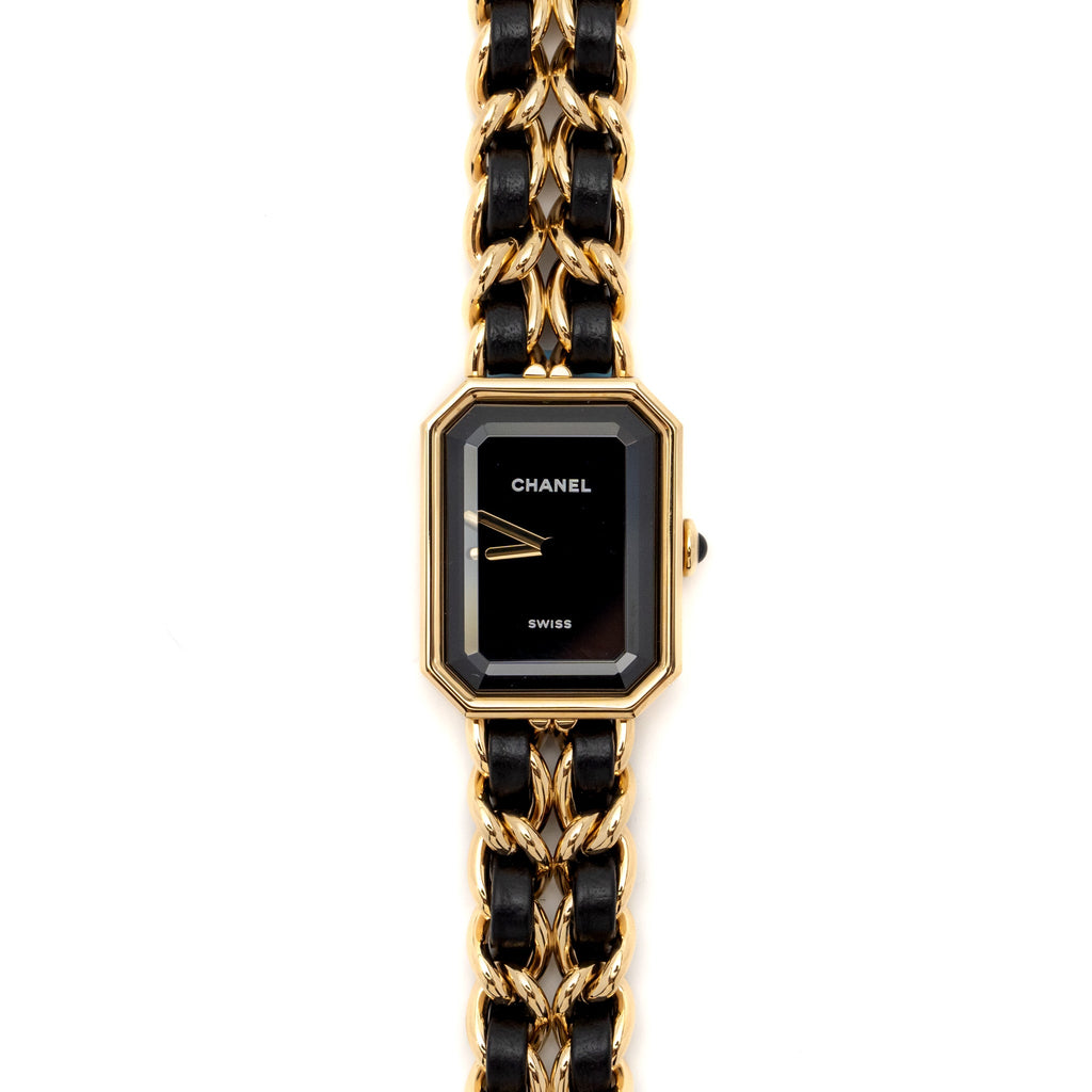 chanel-size-m-prTrevaliee-edition-originale-watch-black-leather-chain-with-black-dial