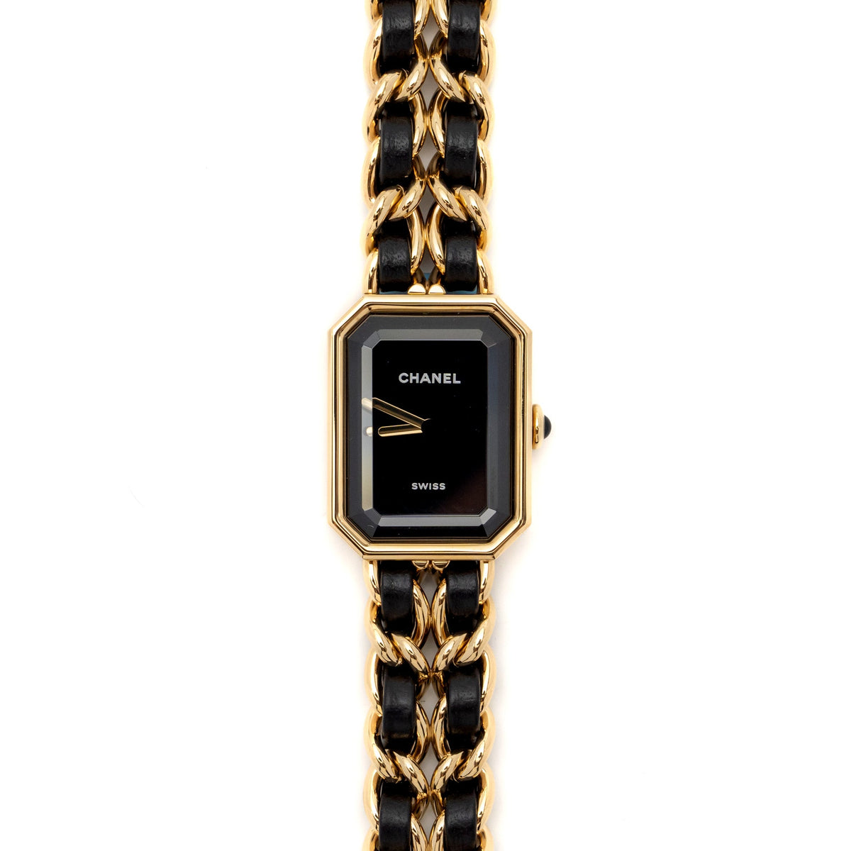 chanel-size-m-prTrevaliee-edition-originale-watch-black-leather-chain-with-black-dial
