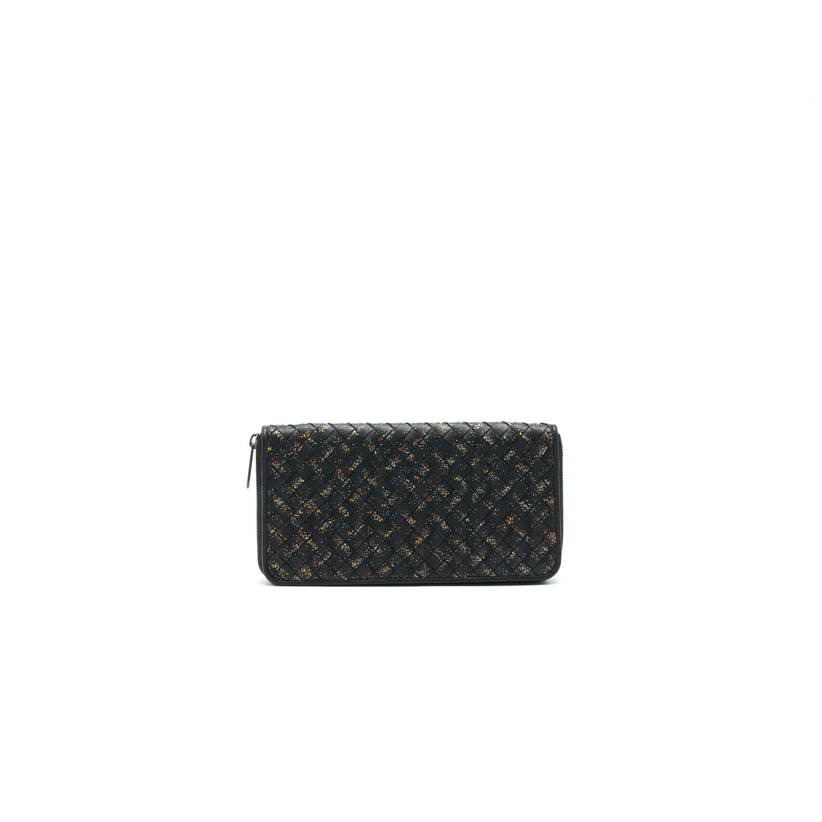 bottega-veneta-mens-zip-around-wallet-black