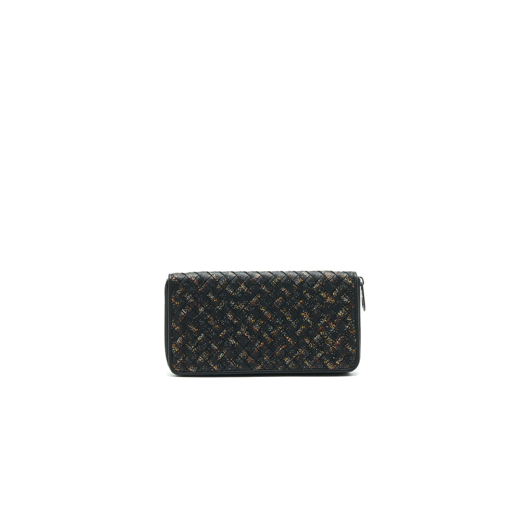 bottega-veneta-mens-zip-around-wallet-black