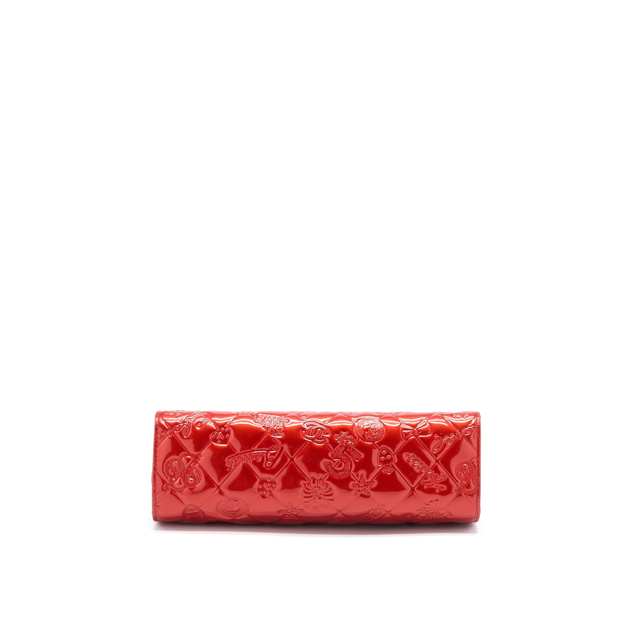 chanel-vintage-leather-charm-printed-chain-shoulder-bag-red-shw