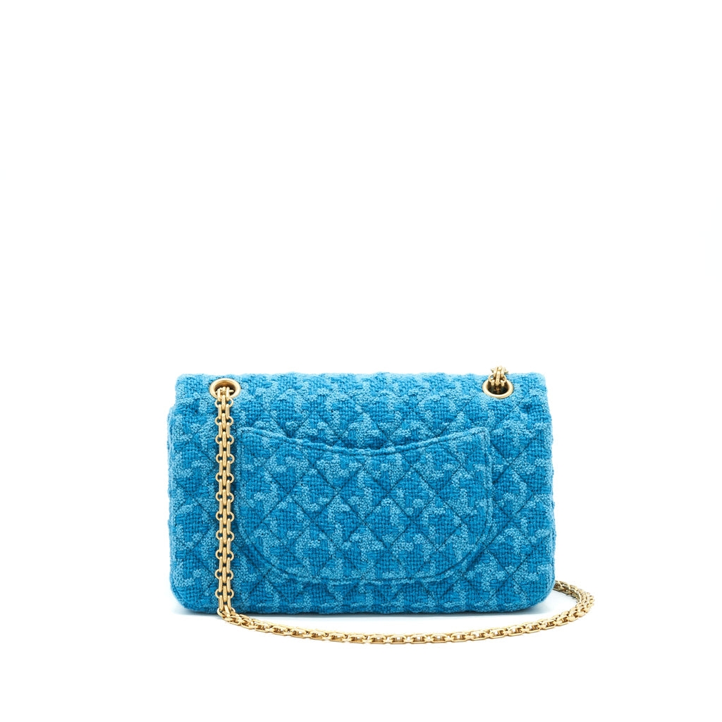chanel-tweed-2-55-small-reissue-flap-bag-blue-brushed-ghw