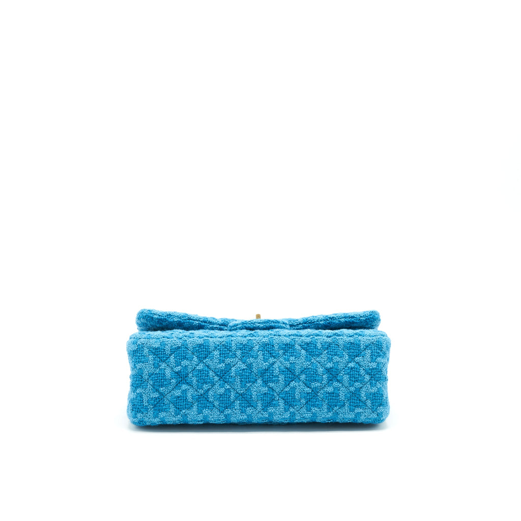 chanel-tweed-2-55-small-reissue-flap-bag-blue-brushed-ghw