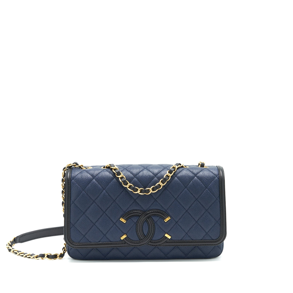 chanel-medium-caviar-filigree-flap-bag-navy-and-black
