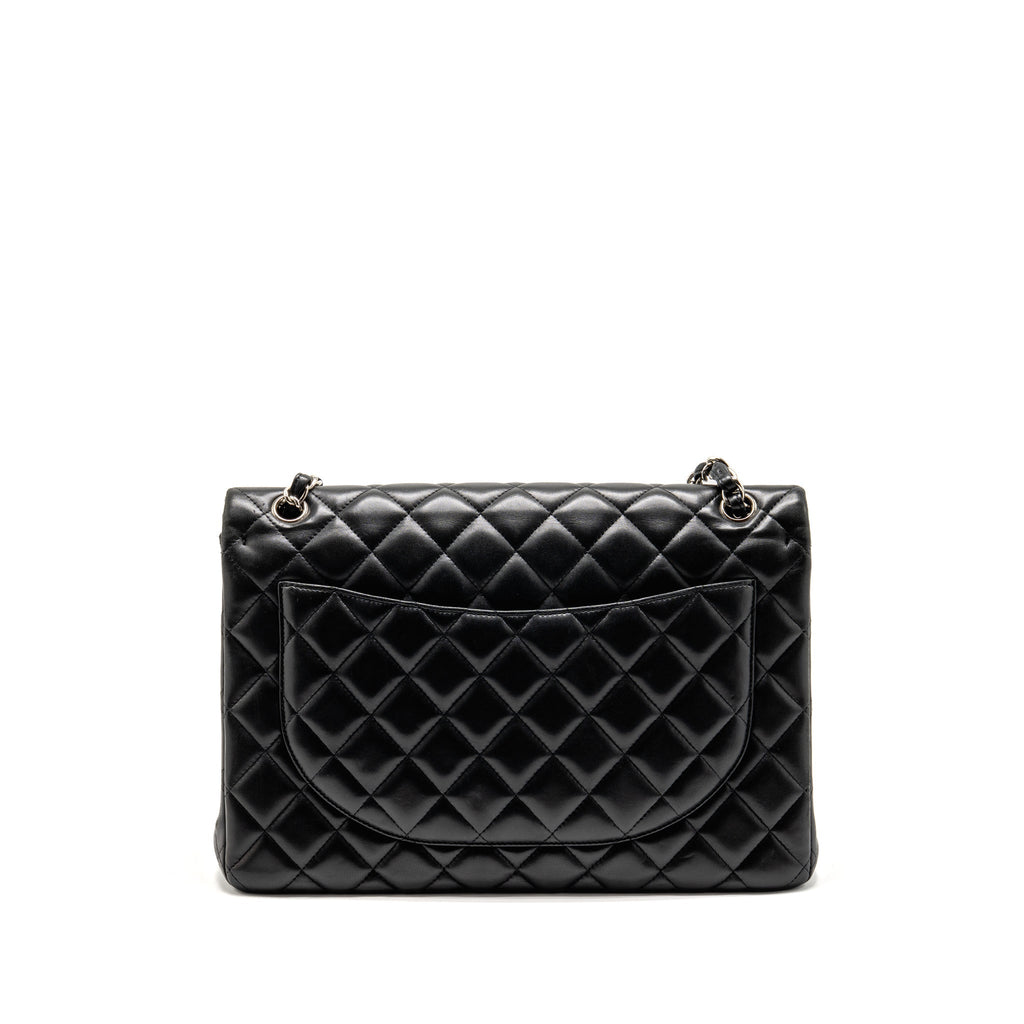 chanel-maxi-classic-double-flap-bag-lambskin-black-shw