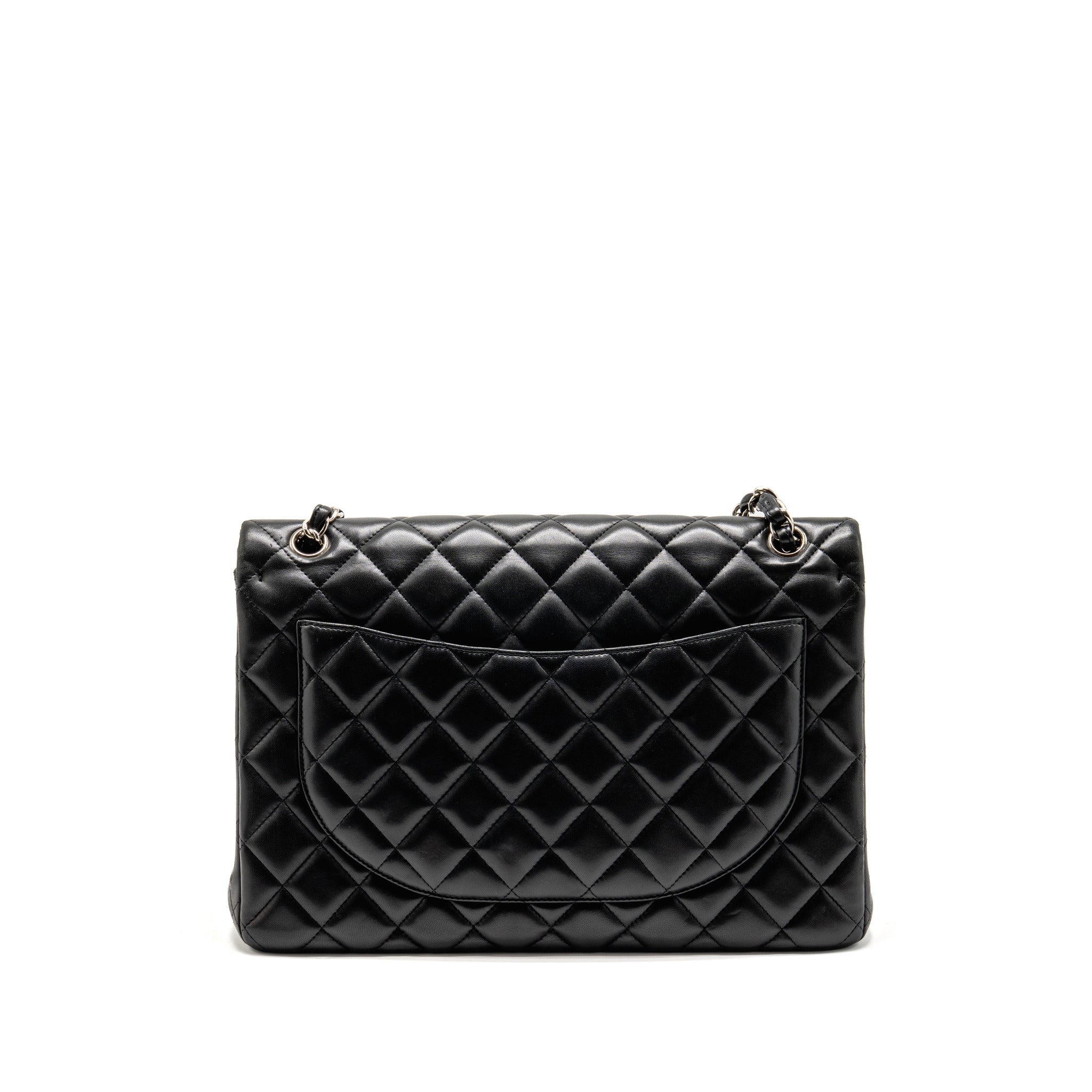 chanel-maxi-classic-double-flap-bag-lambskin-black-shw