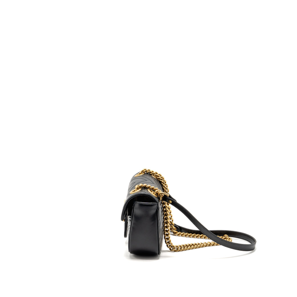 gucci-gg-marmont-small-shoulder-bag-chevron-leather-black-ghw