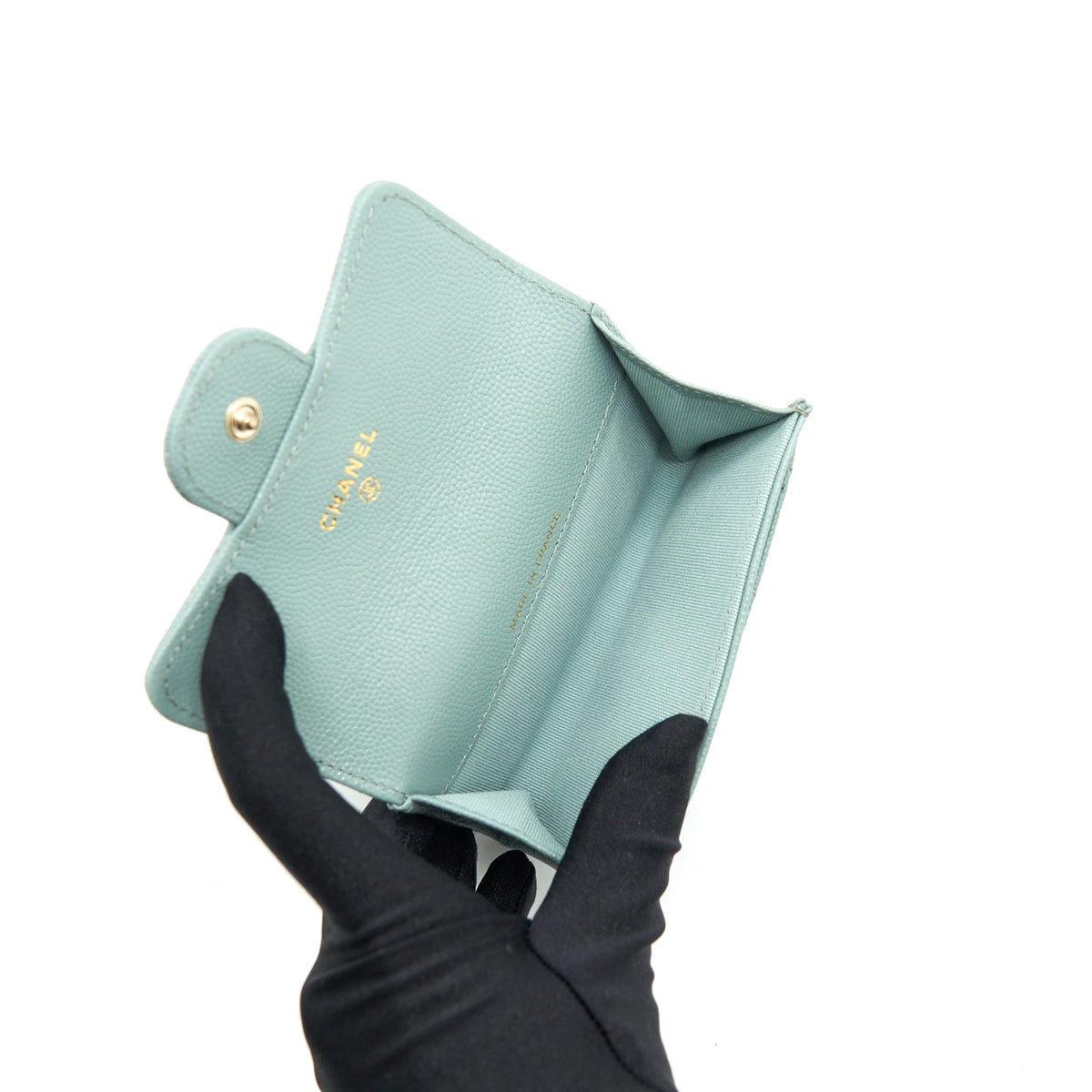 chanel-22c-flap-card-holder-caviar-ng124-green-lghw