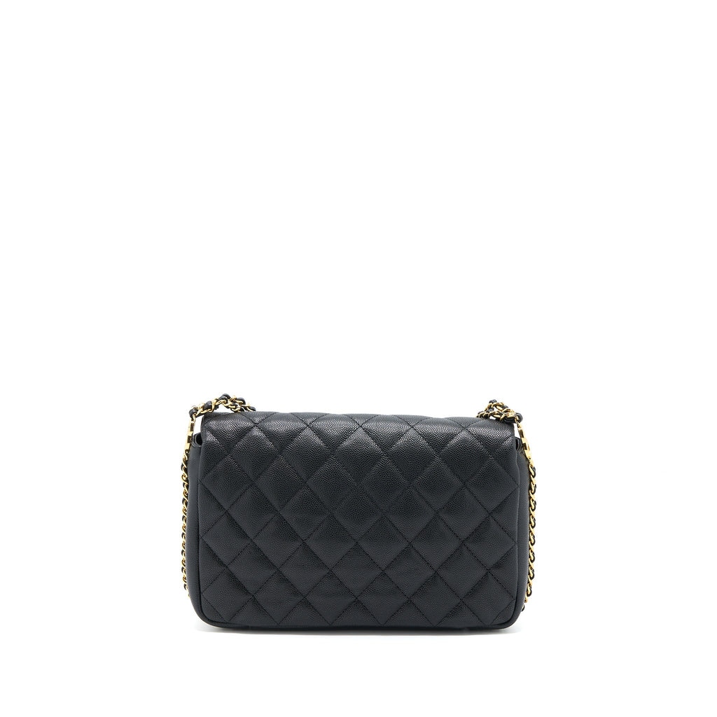 chanel-23c-quilted-flap-bag-cc-logo-chain-grained-calfskin-black-ghw-microchip