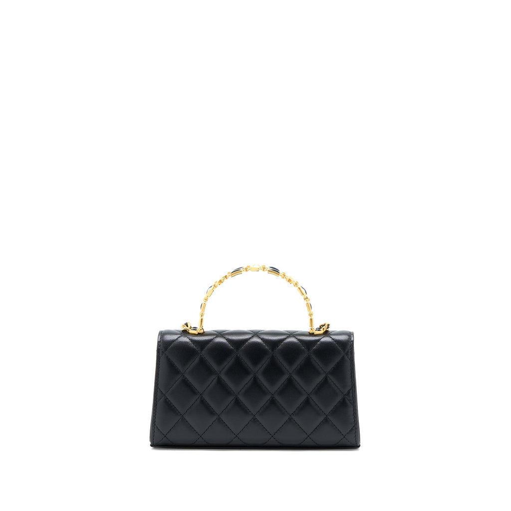 chanel-22b-flap-bag-enamel-cc-logo-top-handle-lambskin-black-brushed-ghw