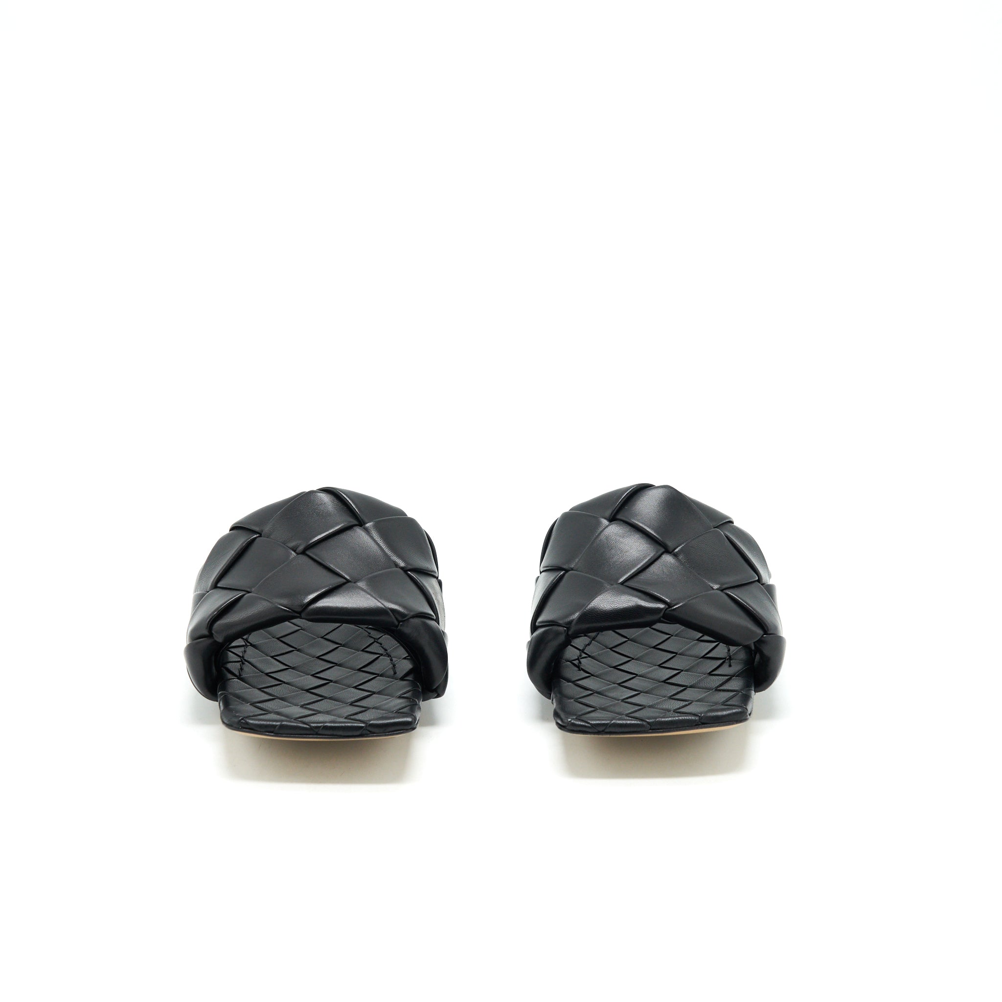 bottega-veneta-size39-5-lido-flat-sandals-black