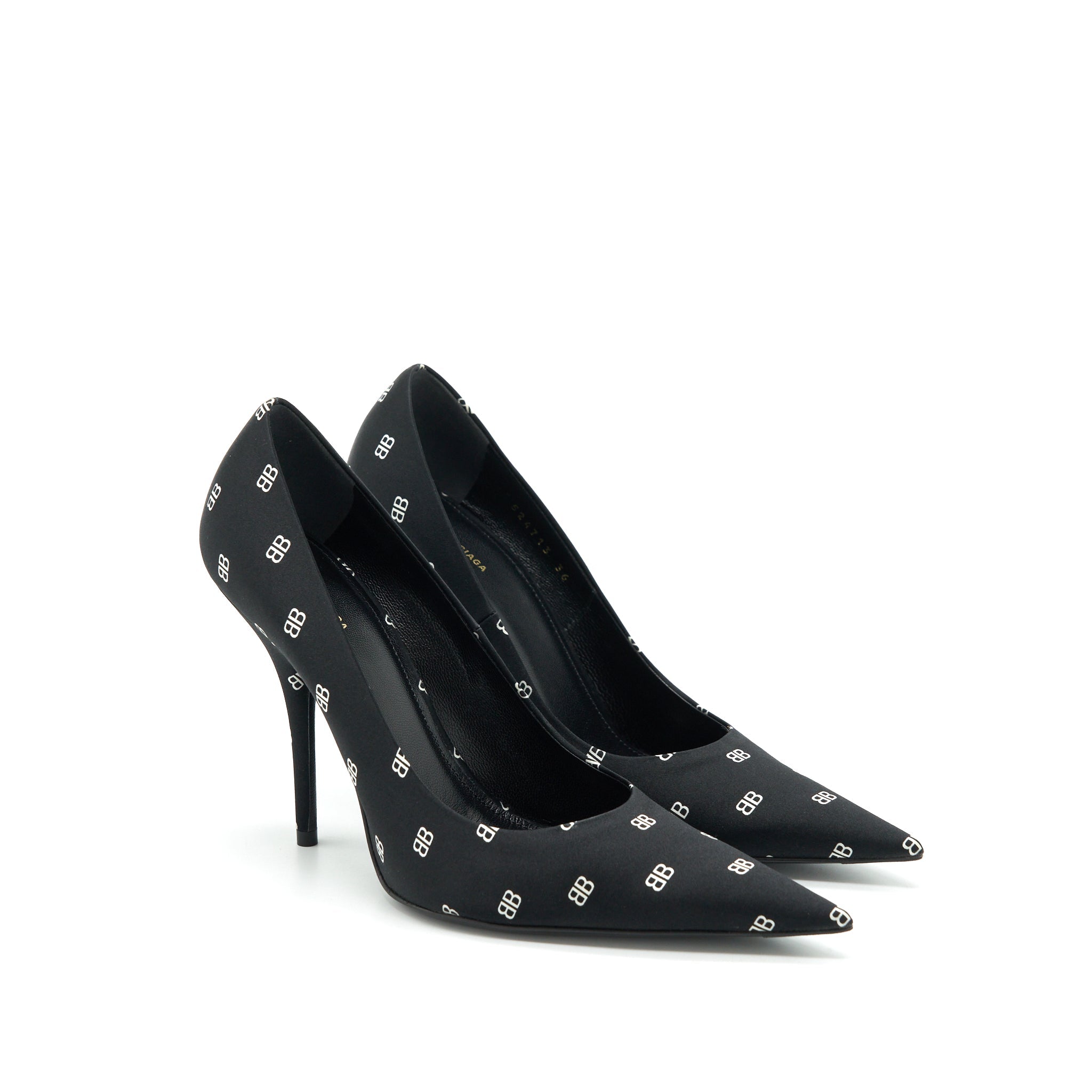balenciaga-size-36-satin-bb-knife-heels-black