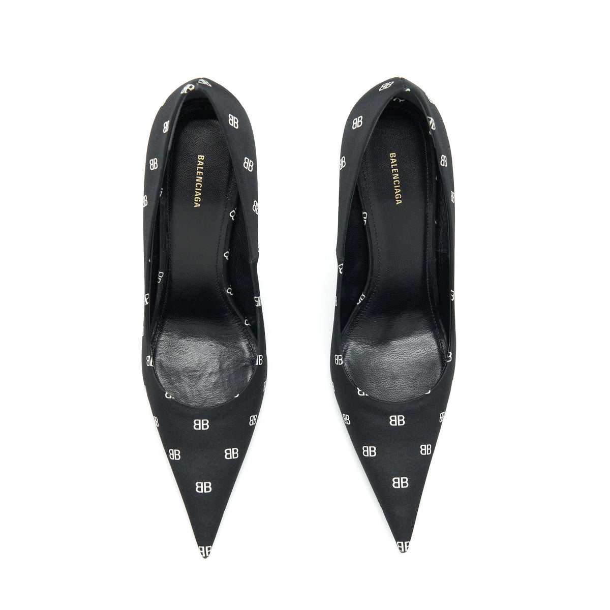 balenciaga-size-36-satin-bb-knife-heels-black
