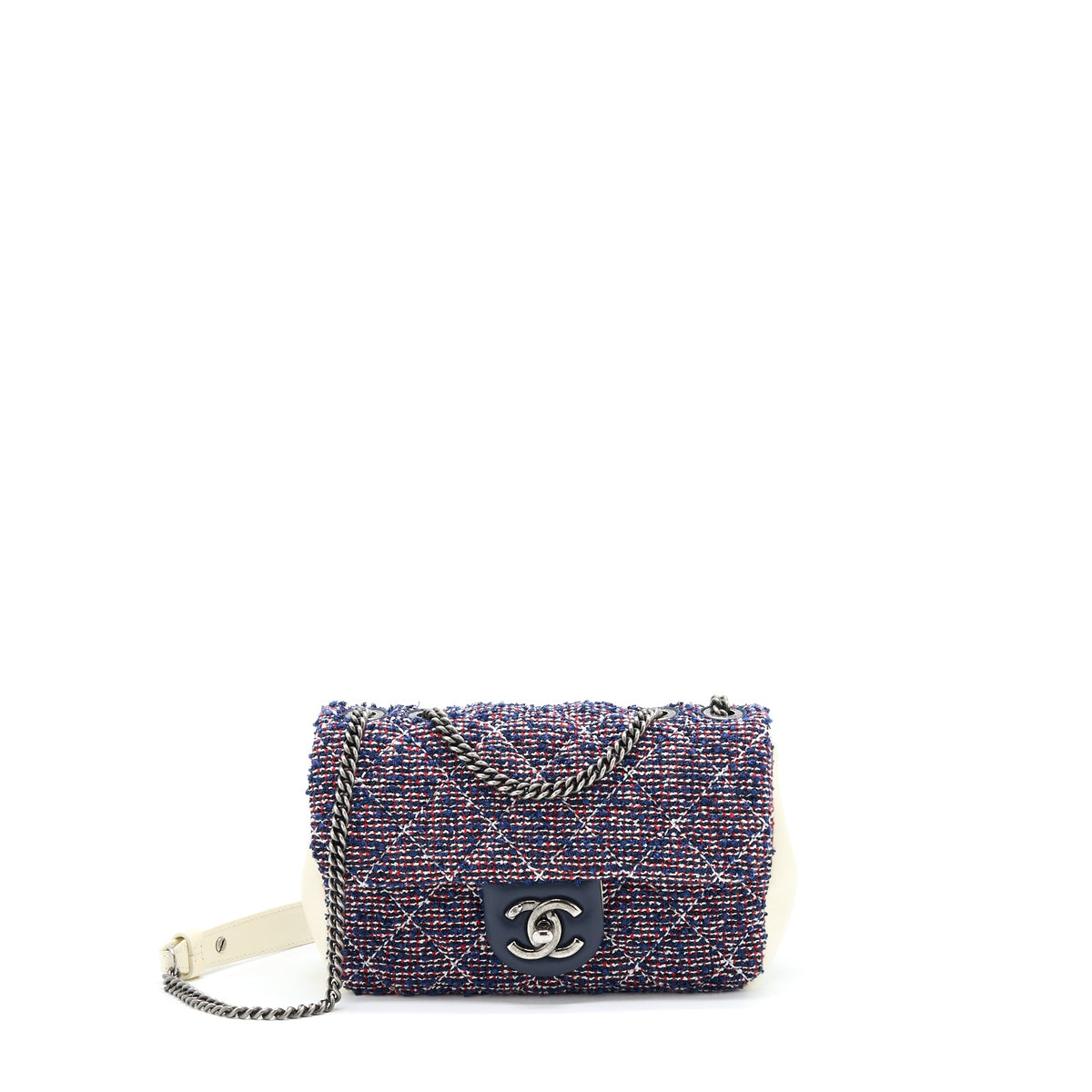 chanel-seasonal-mini-rectangular-flap-bag-tweed-blue-red-white-ruthenium-hardware