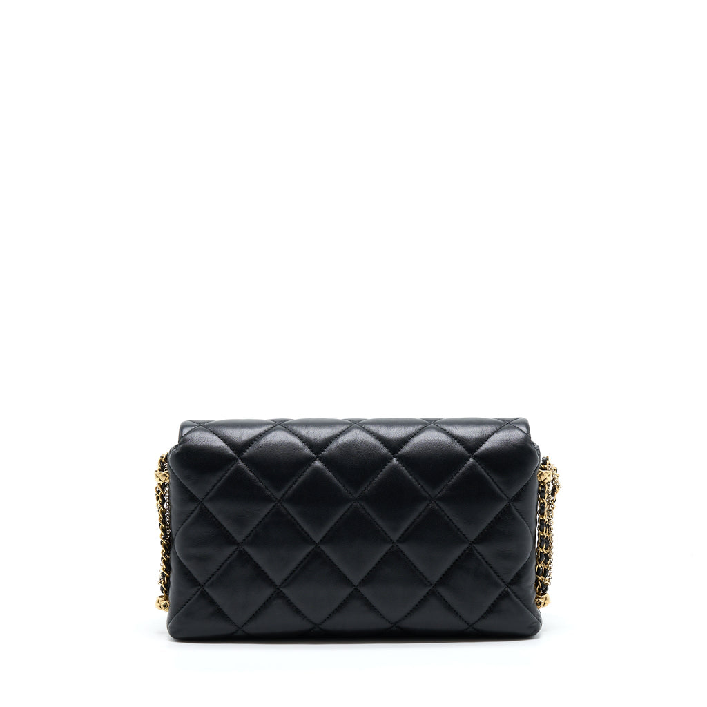 chanel-21a-quilted-detailed-logo-flap-bag-lambskin-black-ghw-microchip