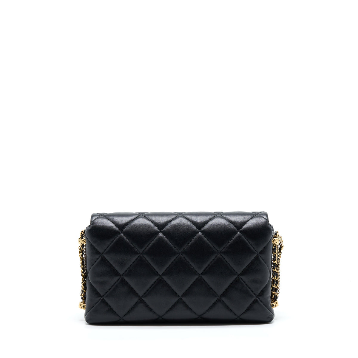 chanel-21a-quilted-detailed-logo-flap-bag-lambskin-black-ghw-microchip