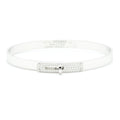 HERMES KELLY BRACELET WHITE GOLD-PLATED ENAMEL WITH DIAMONDS