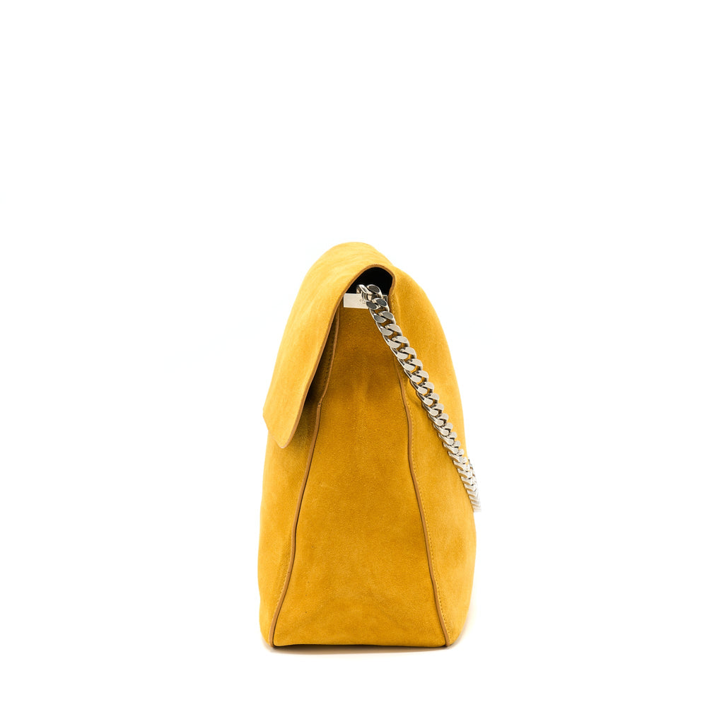 celine-flap-shoulder-bag-suede-mustard-yellow-shw