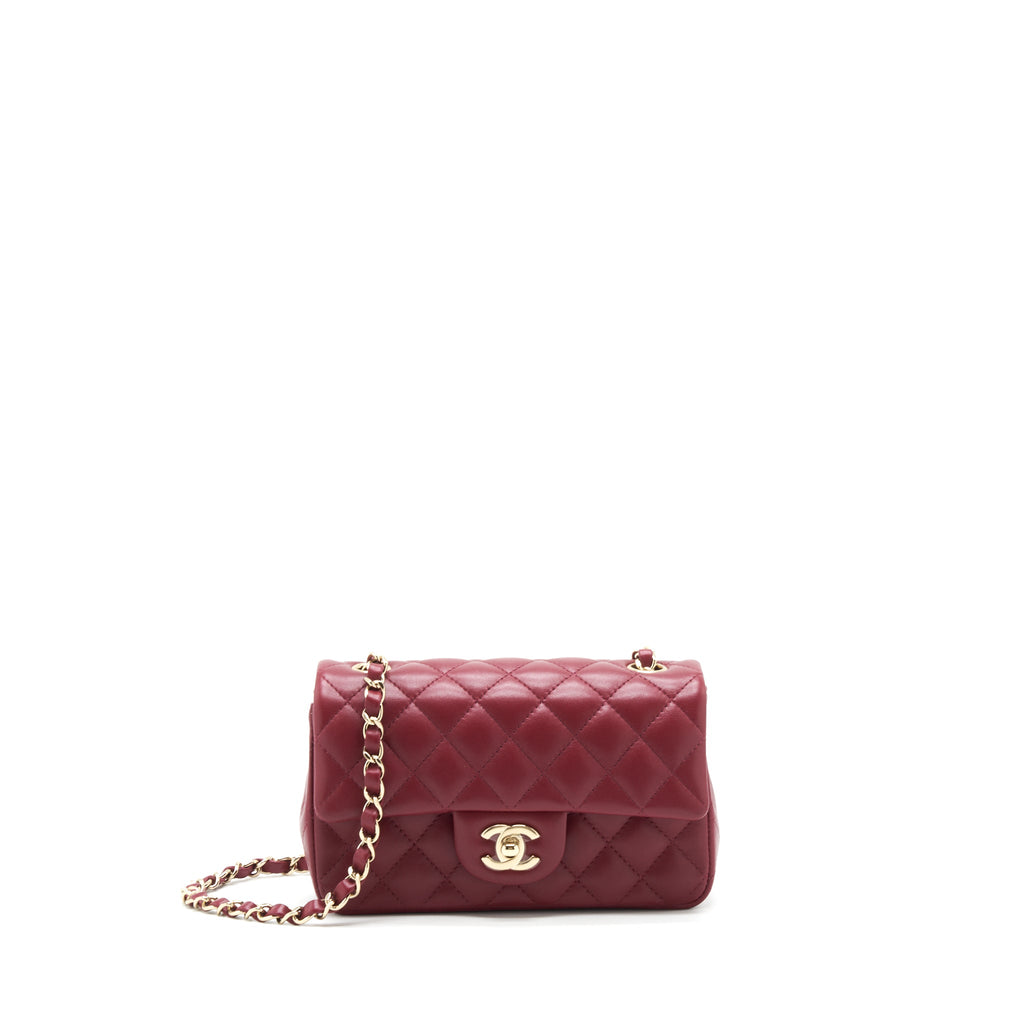 chanel-22c-small-classic-flap-bag-lambskin-dark-red-lghw-microchip