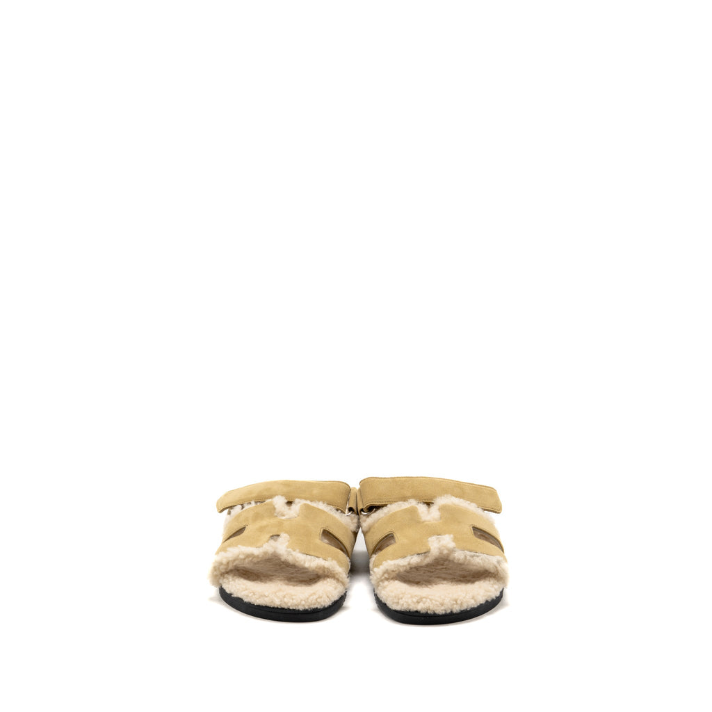 hermes-size-37-chypre-sandals-suede-shearling-beige-albatre