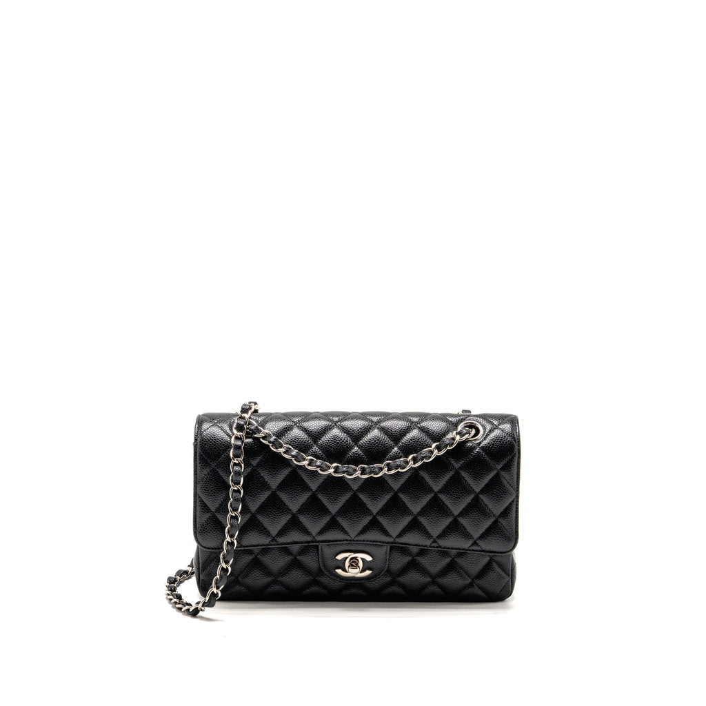 chanel-medium-classic-double-flap-bag-caviar-black-shw-11