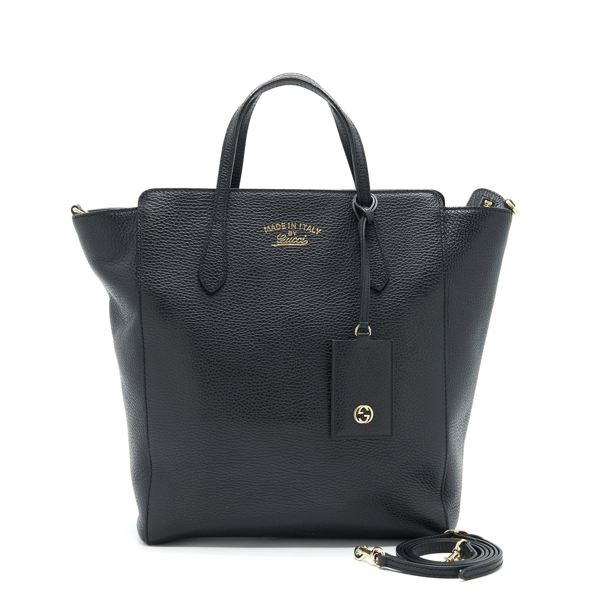 gucci-grained-calfskin-tote-bag-black-with-long-strap
