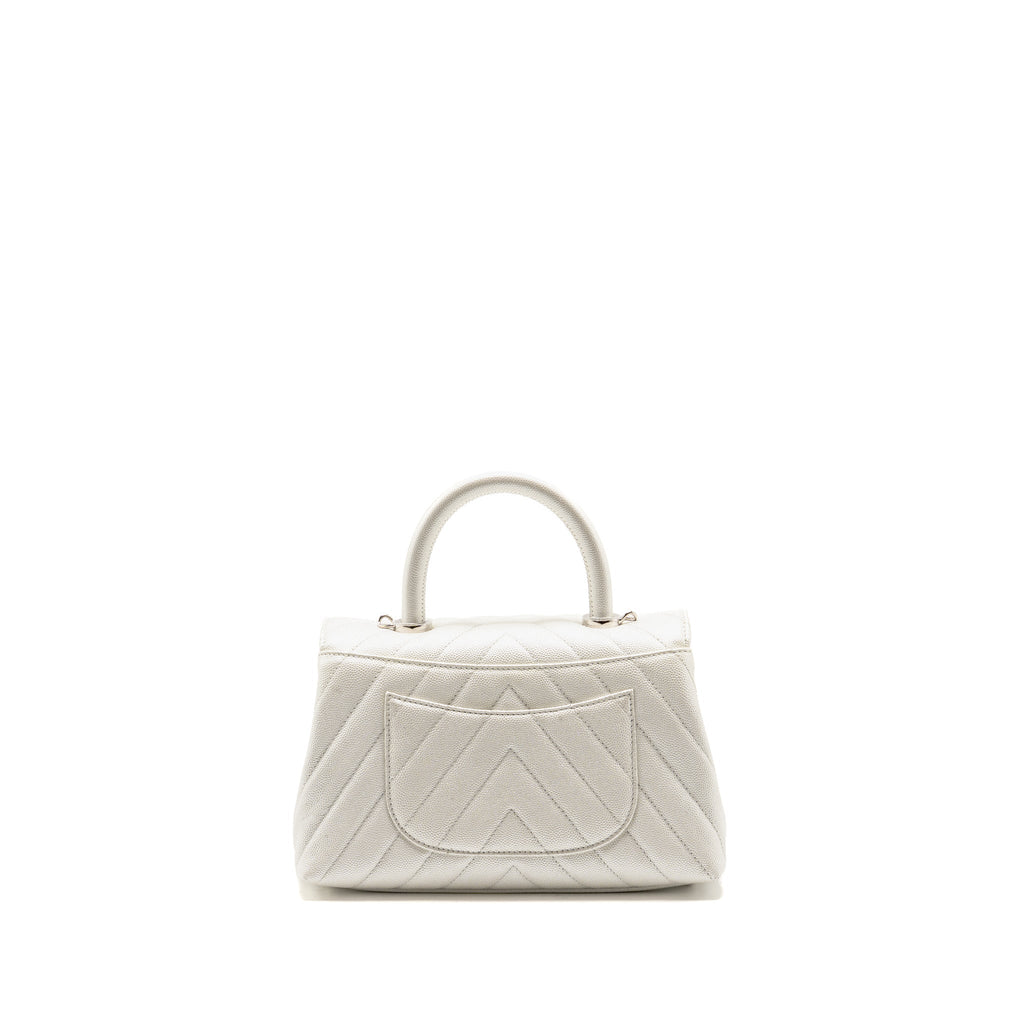 chanel-small-coco-handle-chevron-caviar-pearly-iridescent-white-shw