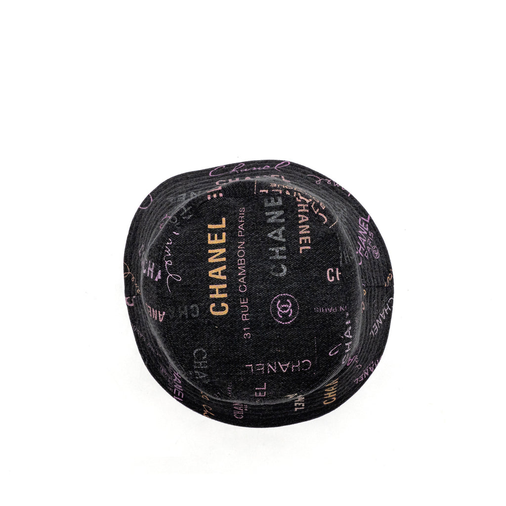 chanel-size-m-logo-print-denim-bucket-hat-black-multicolour