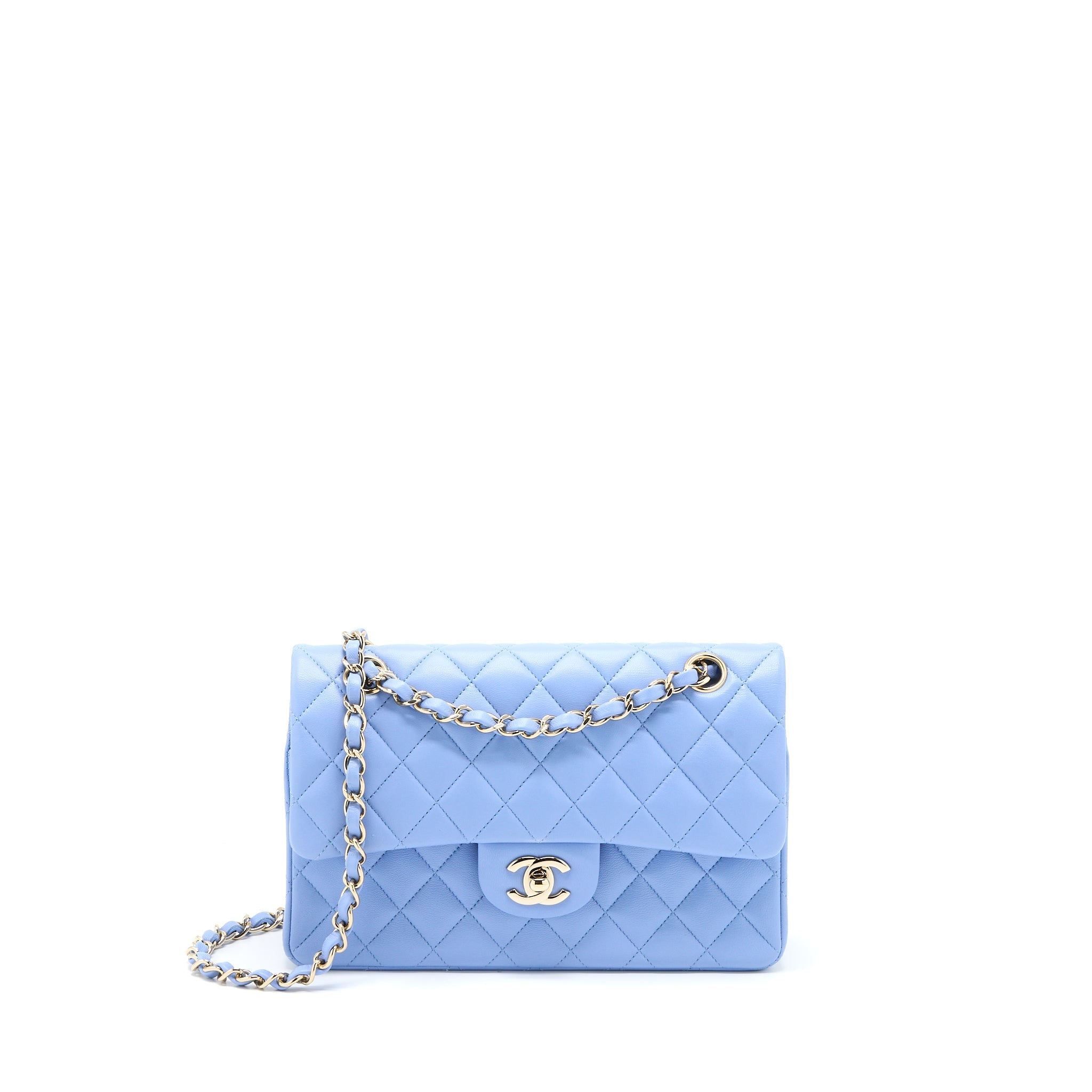 chanel-small-classic-double-flap-bag-lambskin-blue-lghw