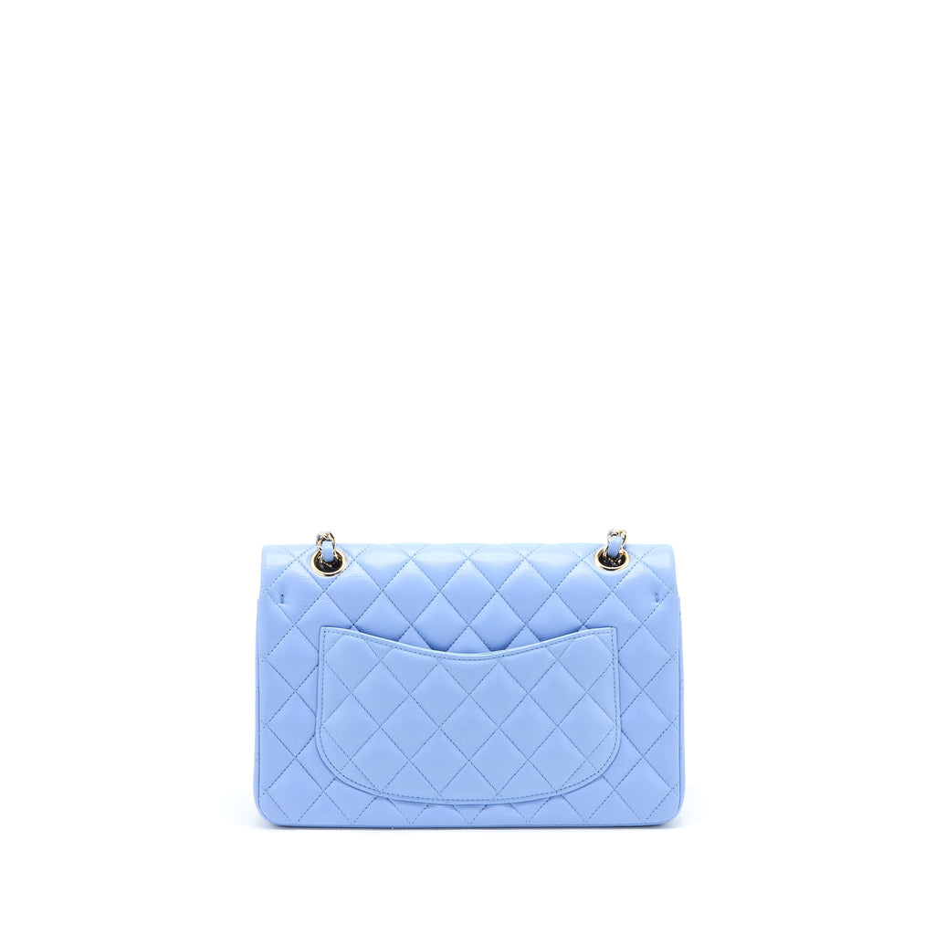 chanel-small-classic-double-flap-bag-lambskin-blue-lghw