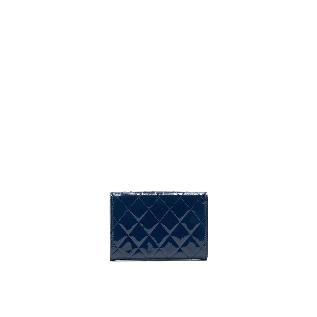 chanel-patent-leather-flap-wallet-navy