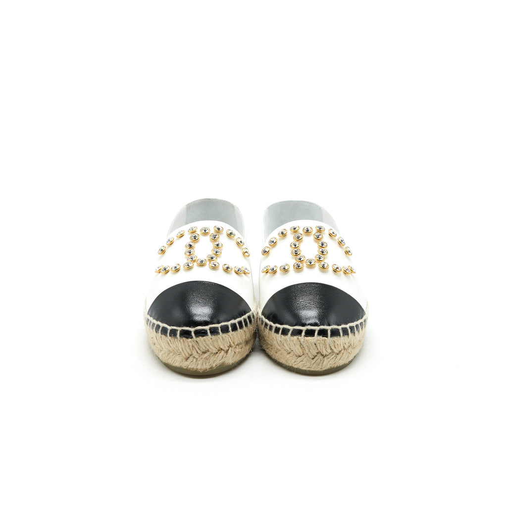 chanel-white-black-espadrilles-size35