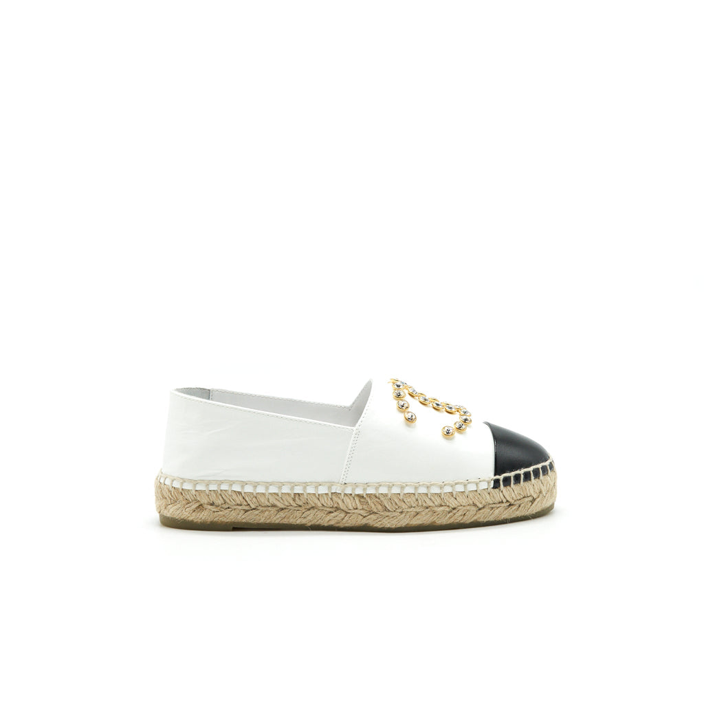 chanel-white-black-espadrilles-size35
