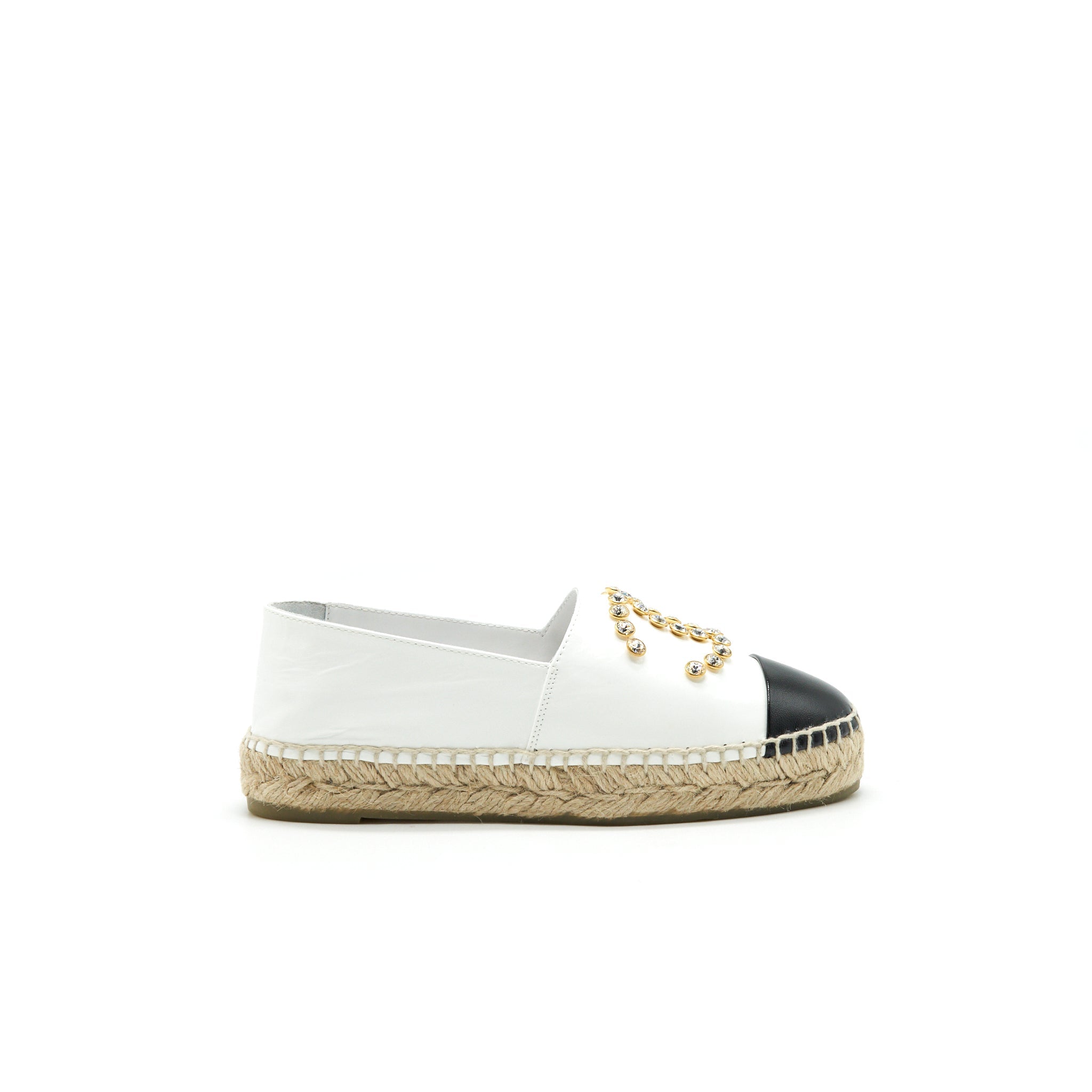 chanel-white-black-espadrilles-size35