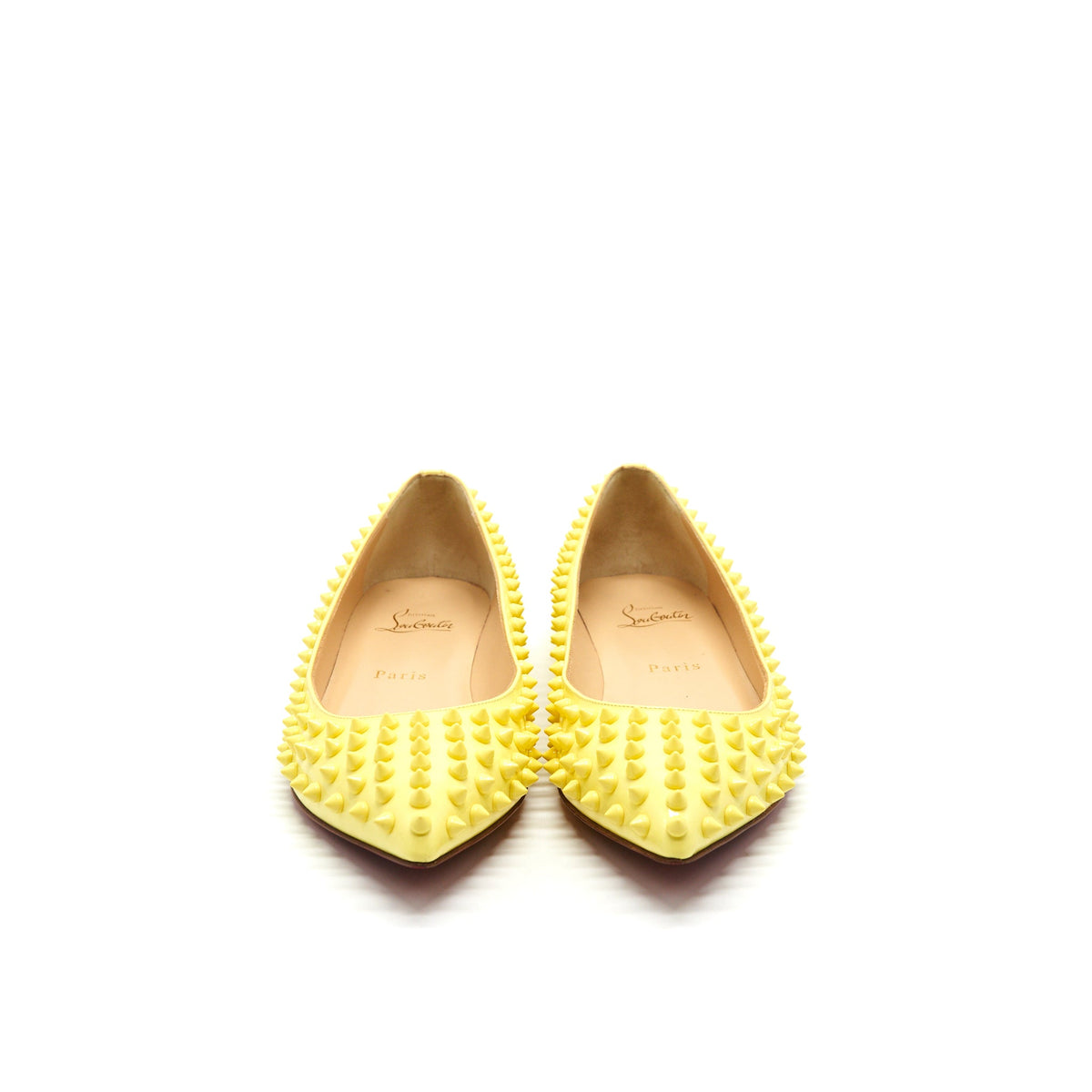 christian-louboutin-size38-pigalle-spiked-yellow-flats