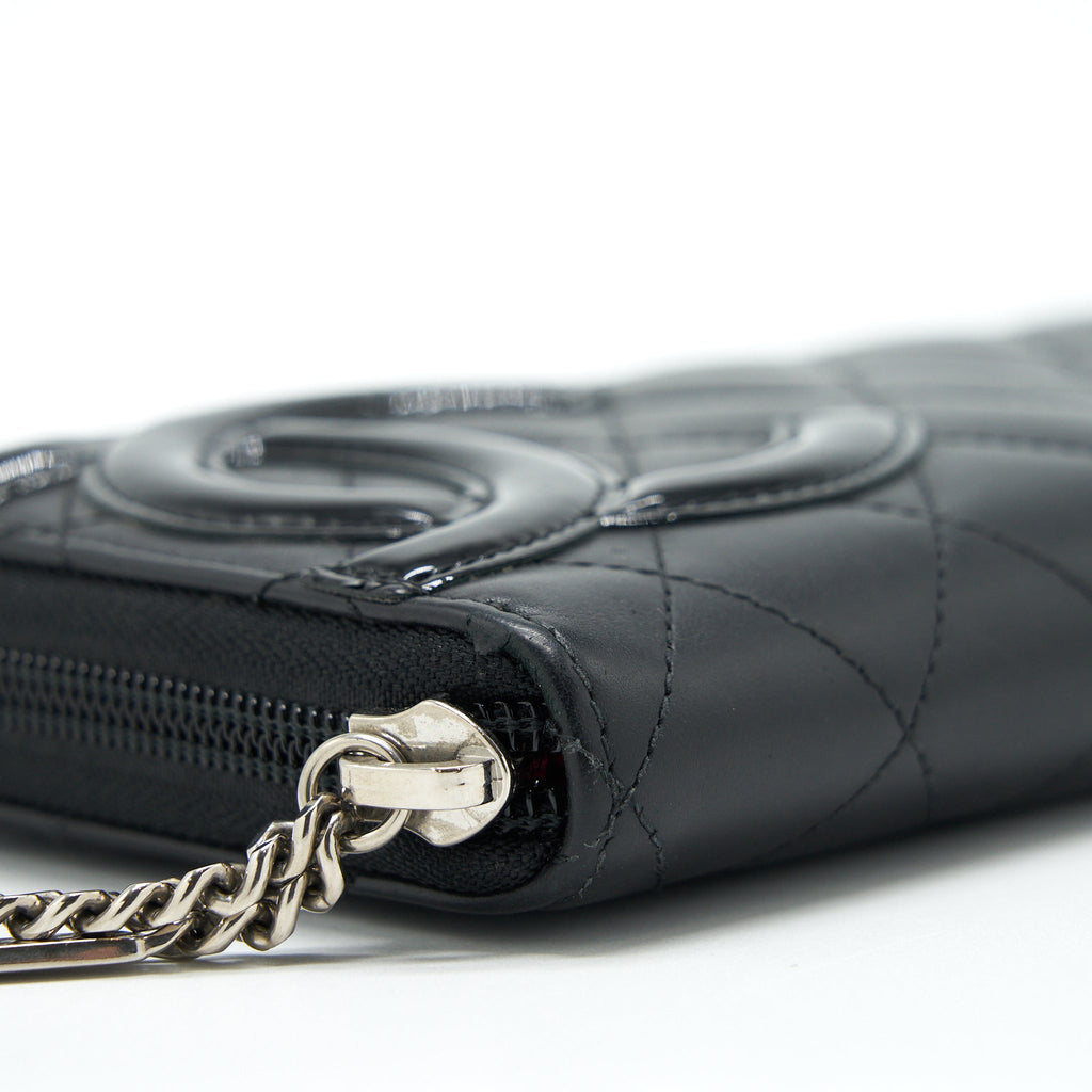 chanel-cambon-long-zipper-wallet-calfskin-black-pink-shw