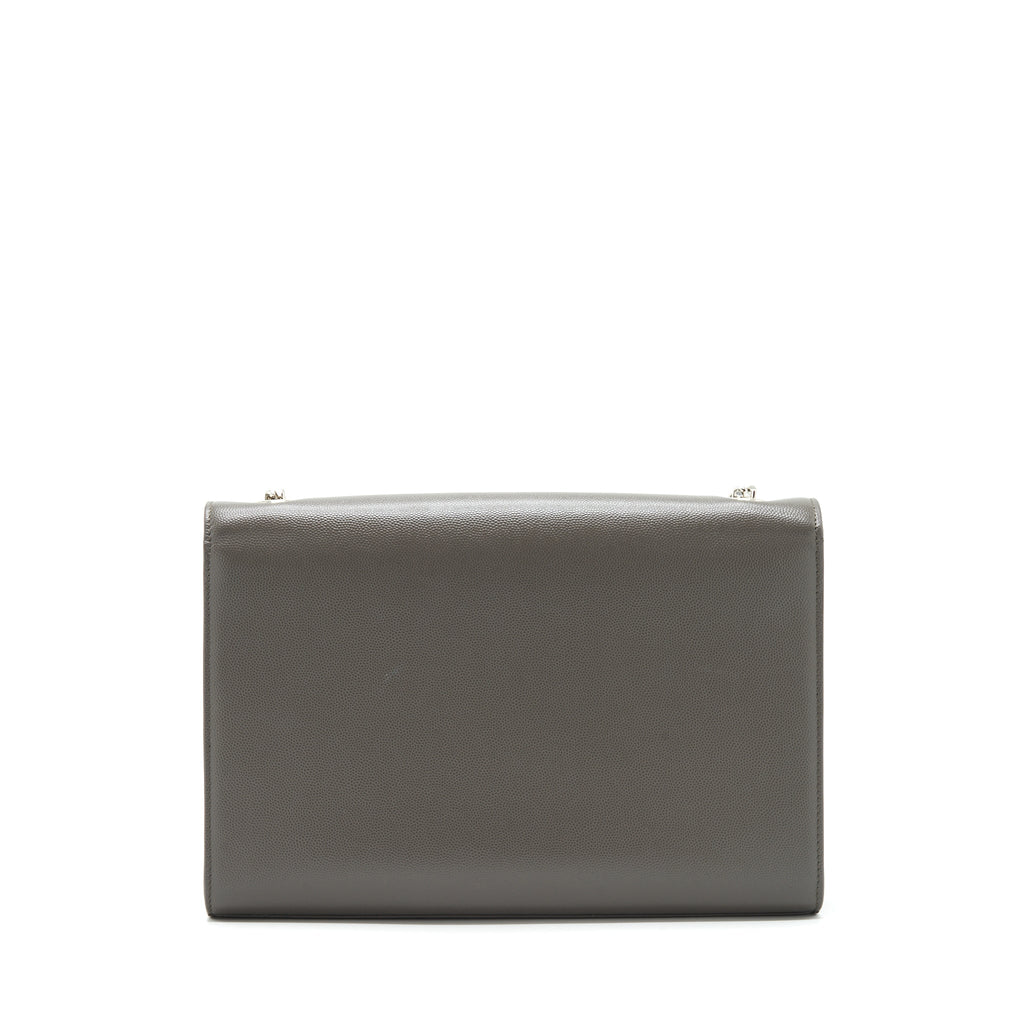 saint-laurentysl-large-monogramme-kate-chain-bag-grained-calfskin-grey-shw