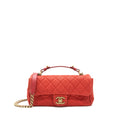 chane-grained-calfskin-top-handle-rectangular-flap-bag-red-ghw