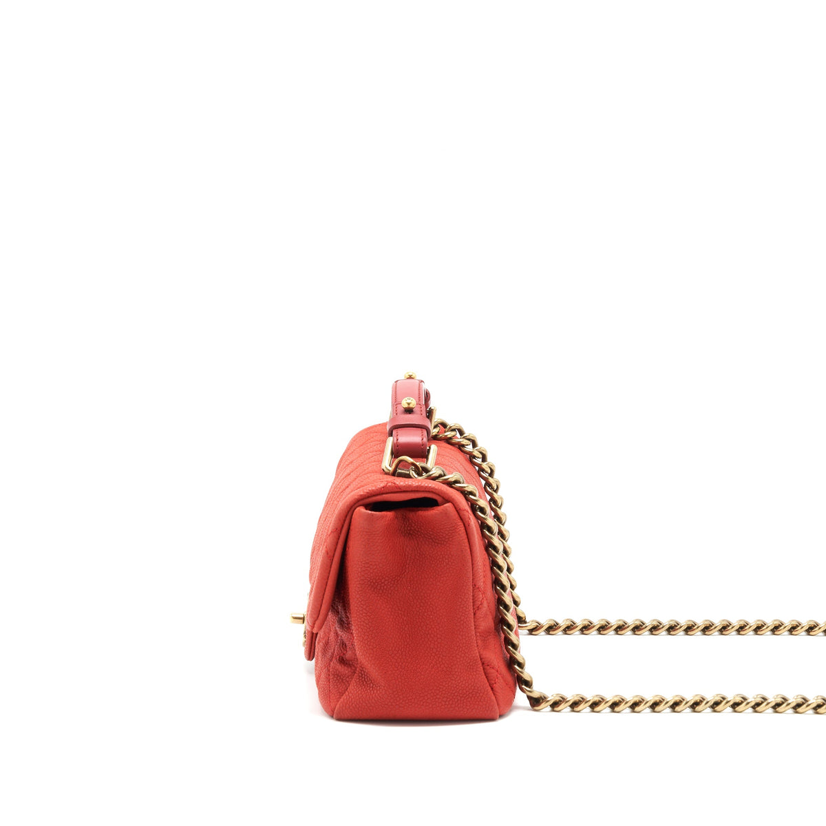 chane-grained-calfskin-top-handle-rectangular-flap-bag-red-ghw