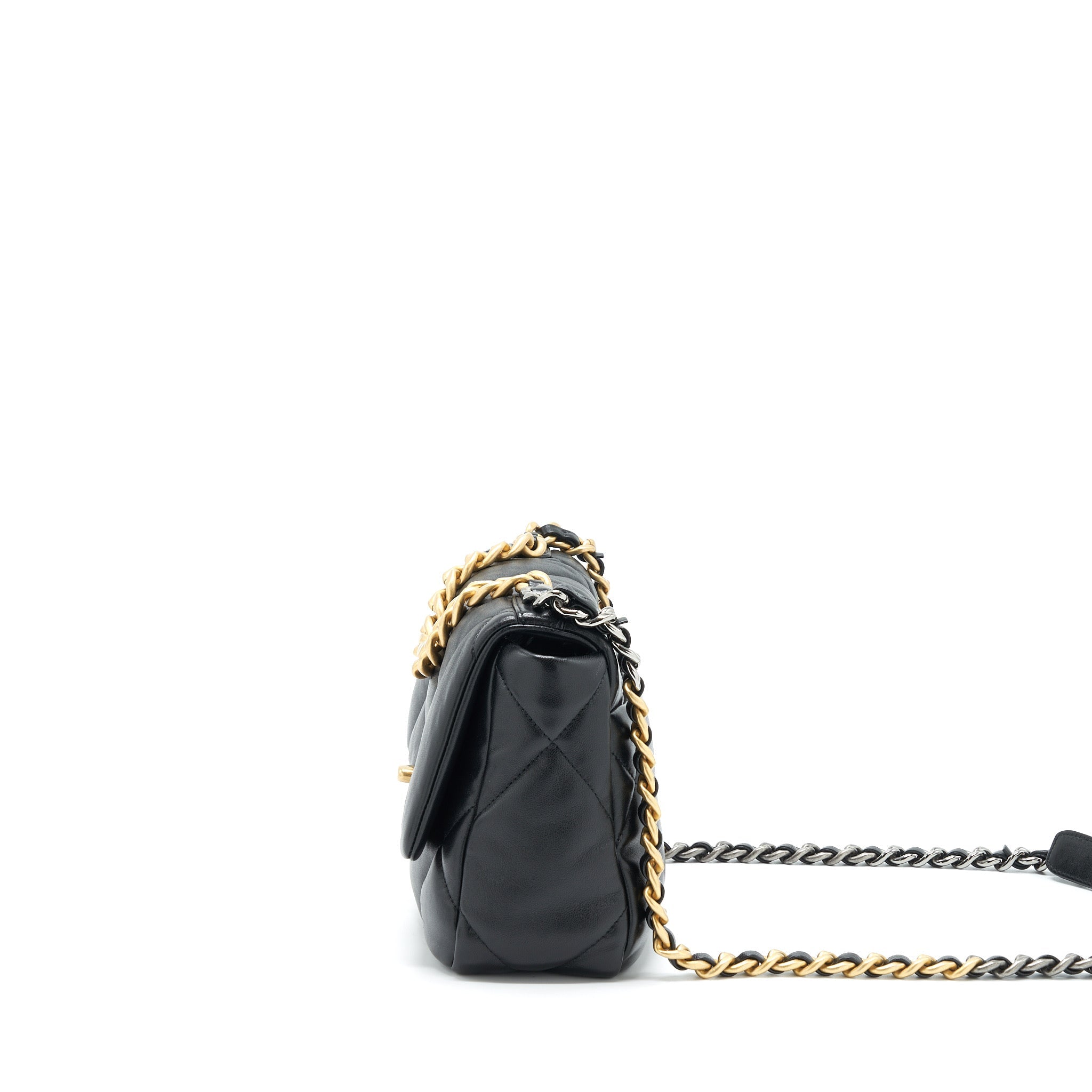 chanel-small-19-bag-lambskin-black-with-gold-and-silver-hardware