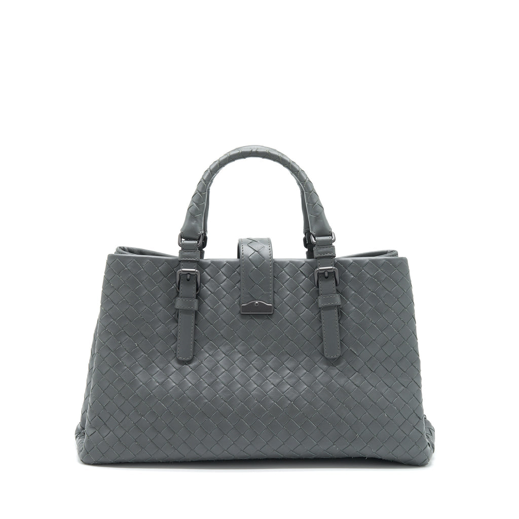 bottega-veneta-roma-tote-bag-dark-grey-ruthenium-sliver-harware