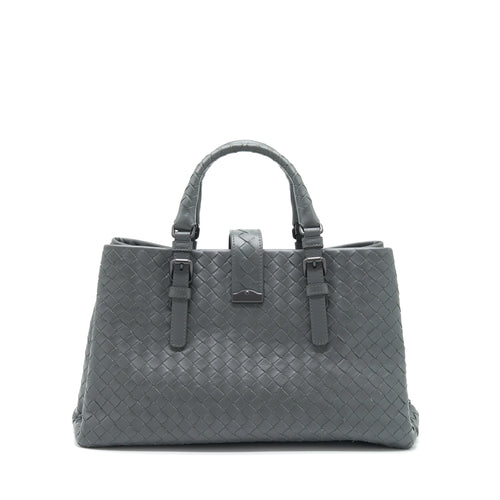 bottega-veneta-roma-tote-bag-dark-grey-ruthenium-sliver-harware