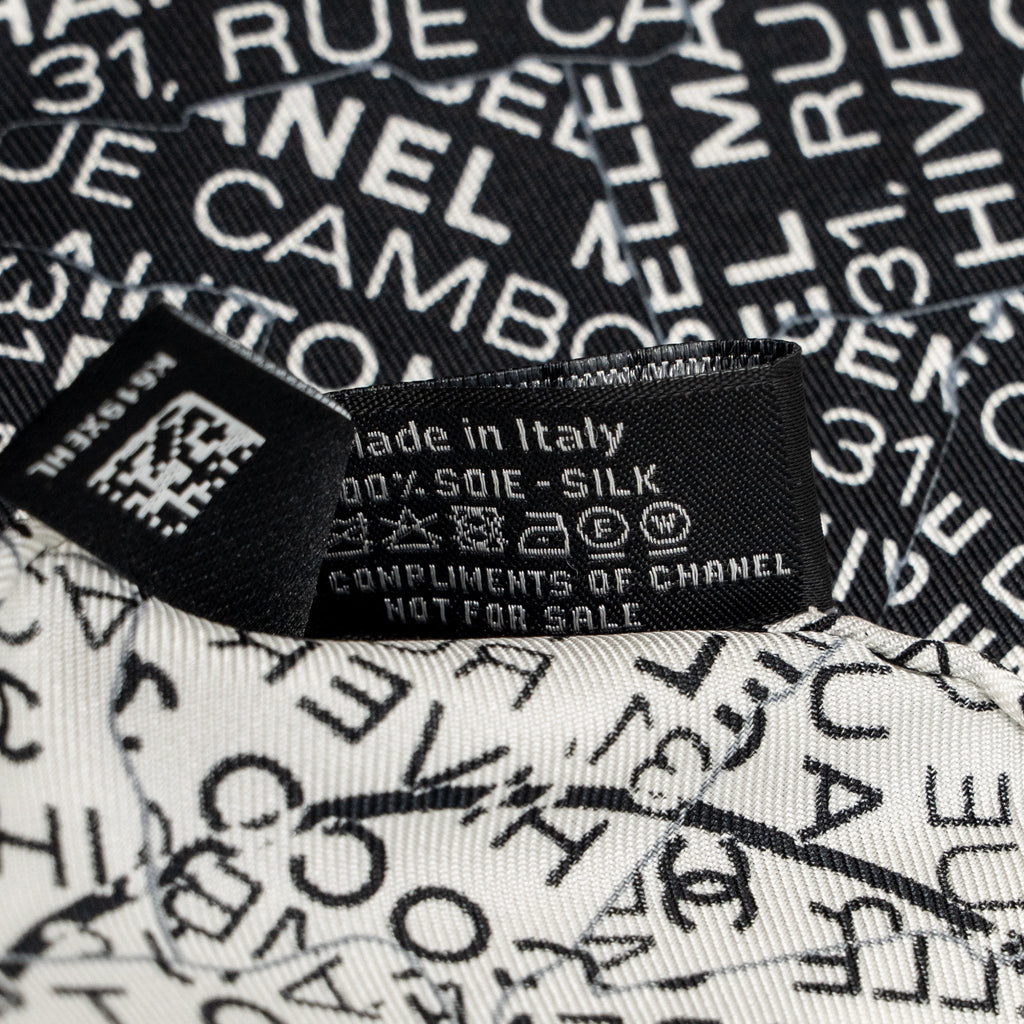 chanel-90cm-silk-scarf-cc-and-letter-logo-black-white